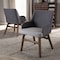 Baxton Studio Monte Mid-Century Modern Two-Tone Grey Armchair, PK2 134-7176 - alternate 4